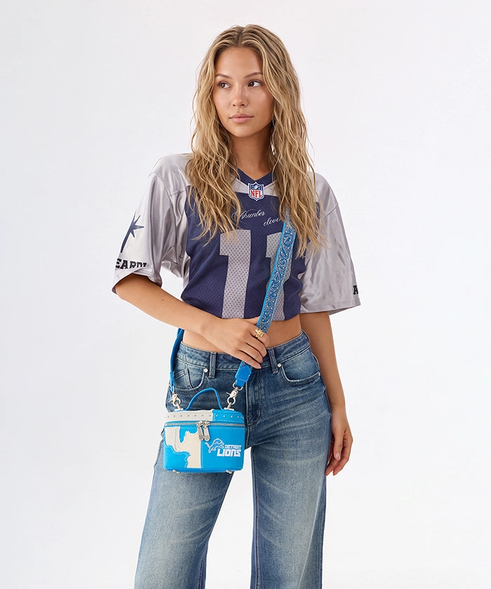 NFL Detroit Lions Western Canvas Crossbody Bag