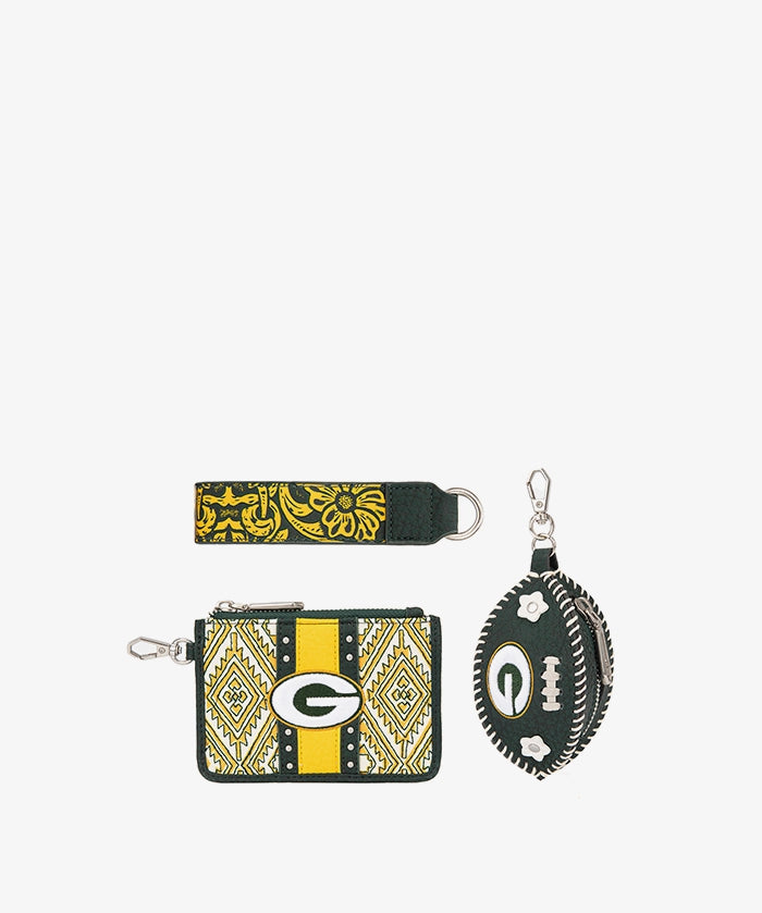 NFL Green Bay Packers Football Wristlet Set