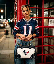 NFL Houston Texans Braided Tassel Rivet Tote Bag (Pre-Order)