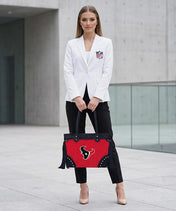 NFL Houston Texans Braided Tassel Rivet Tote Bag (Pre-Order)