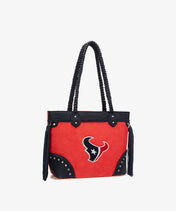 NFL Houston Texans Braided Tassel Rivet Tote Bag (Pre-Order)