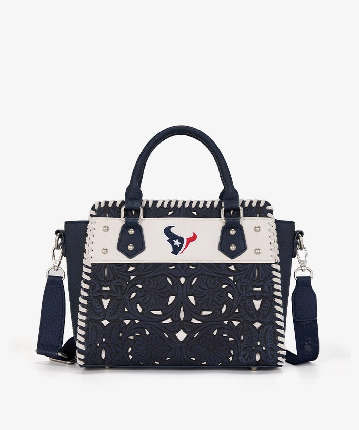 NFL Houston Texans Floral Tooled Tote Bag