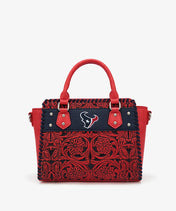 NFL Houston Texans Floral Tooled Tote Bag