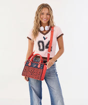 NFL Houston Texans Floral Tooled Tote Bag