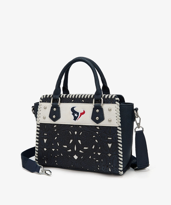 NFL Houston Texans Floral Tooled Tote Bag