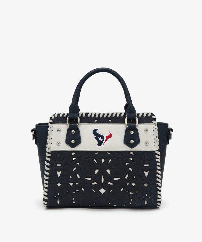 NFL Houston Texans Floral Tooled Tote Bag