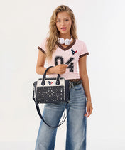 NFL Houston Texans Floral Tooled Tote Bag