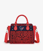 NFL Houston Texans Floral Tooled Tote Bag