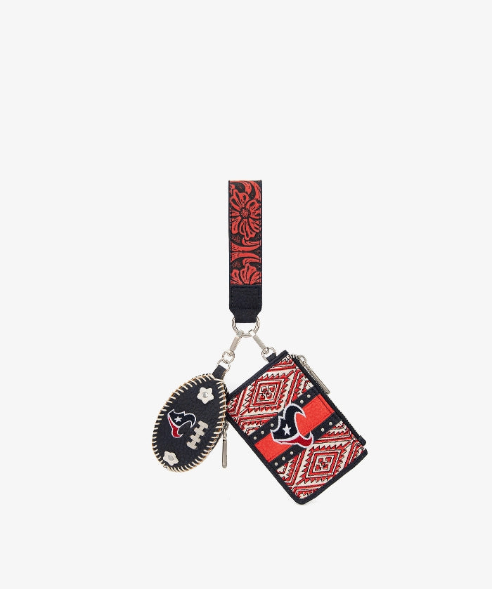 NFL Houston Texans Football Wristlet Set