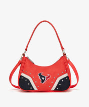 NFL Houston Texans Rivet Baguette Shoulder Bag