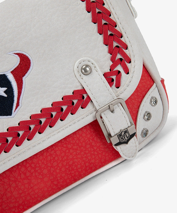 NFL Houston Texans Western Braided Flap Crossbody Bag