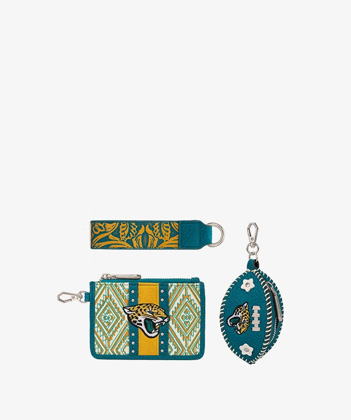 NFL Jacksonville Jaguars Football Wristlet Set