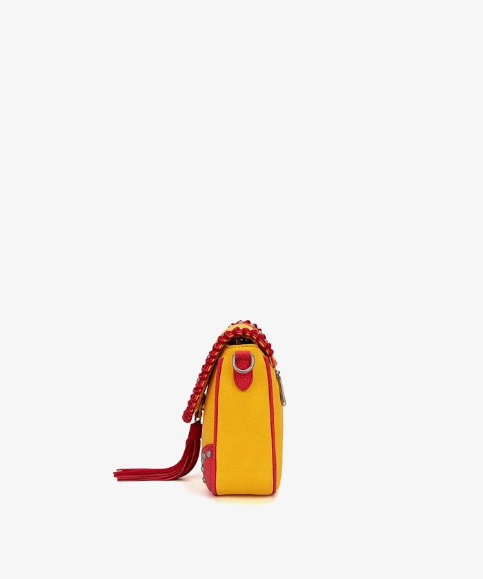 NFL Kansas City Chiefs Studded Fringe Flap Crossbody Bag (Pre-Order)