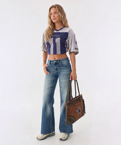 NFL Dallas Cowboys Braided Tassel Rivet Tote Bag (Pre-Order)