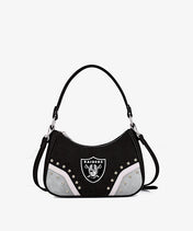 NFL Las Vegas Raiders Rivet Baguette Shoulder Bag (Pre-Order)