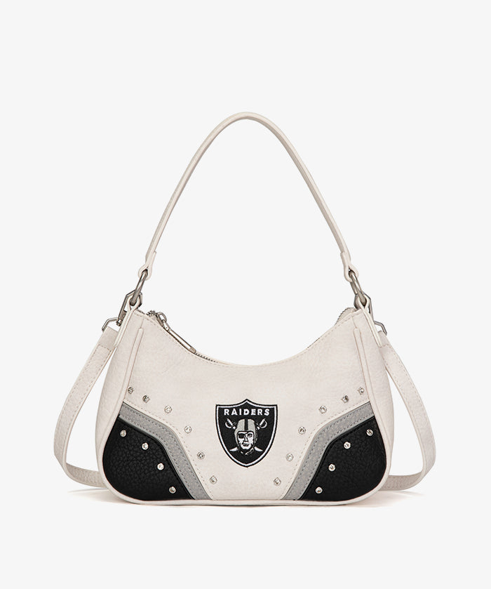 NFL Las Vegas Raiders Rivet Baguette Shoulder Bag