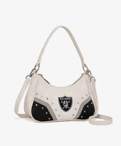 NFL Las Vegas Raiders Rivet Baguette Shoulder Bag