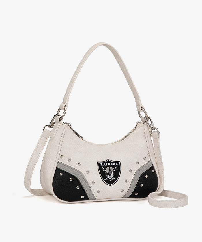 NFL Las Vegas Raiders Rivet Baguette Shoulder Bag
