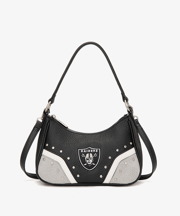NFL Las Vegas Raiders Rivet Baguette Shoulder Bag