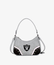 NFL Las Vegas Raiders Rivet Baguette Shoulder Bag (Pre-Order)