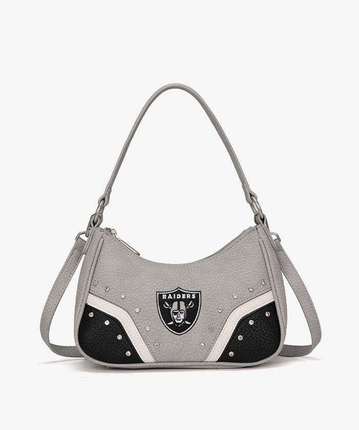 NFL Las Vegas Raiders Rivet Baguette Shoulder Bag