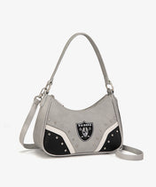 NFL Las Vegas Raiders Rivet Baguette Shoulder Bag
