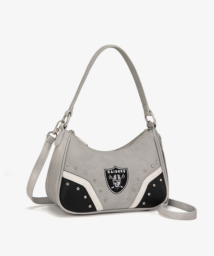 NFL Las Vegas Raiders Rivet Baguette Shoulder Bag