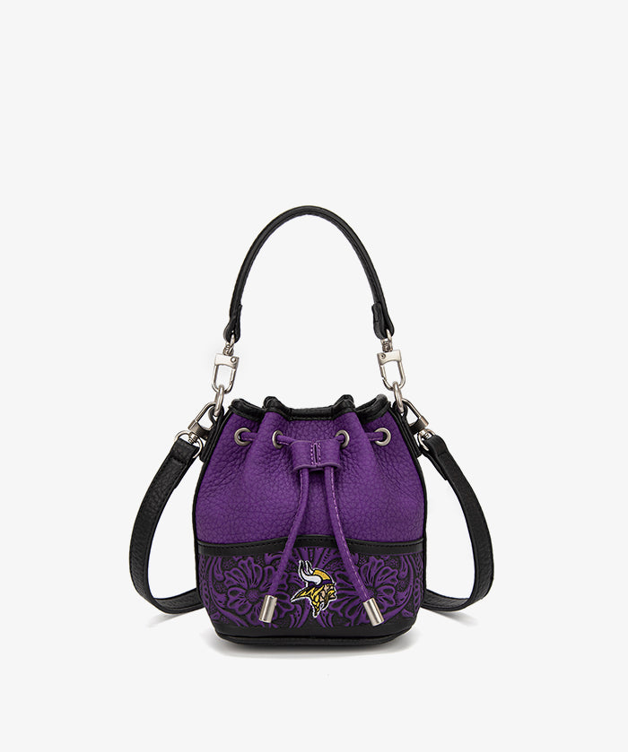 NFL Minnesota Vikings Floral Bucket Bag