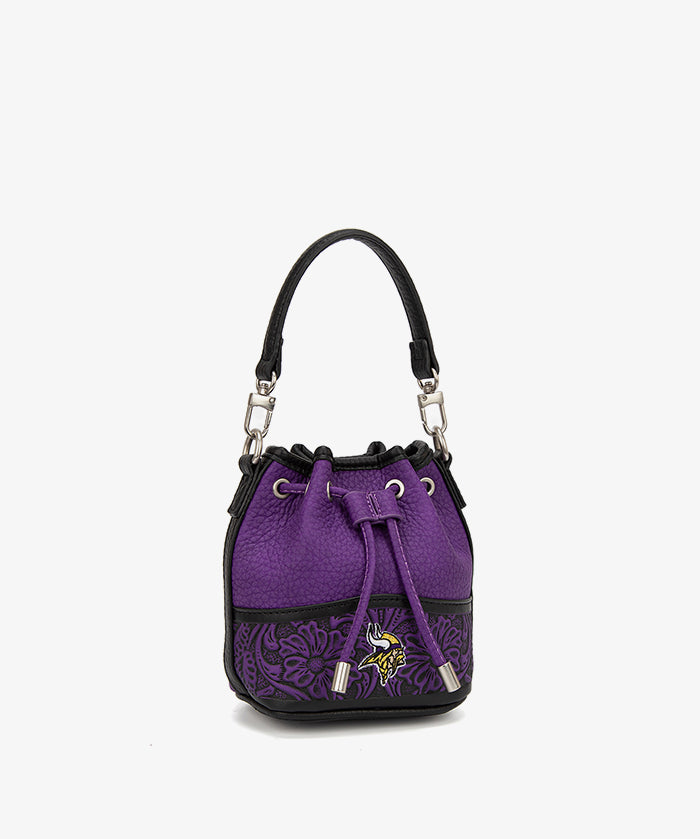 NFL Minnesota Vikings Floral Bucket Bag
