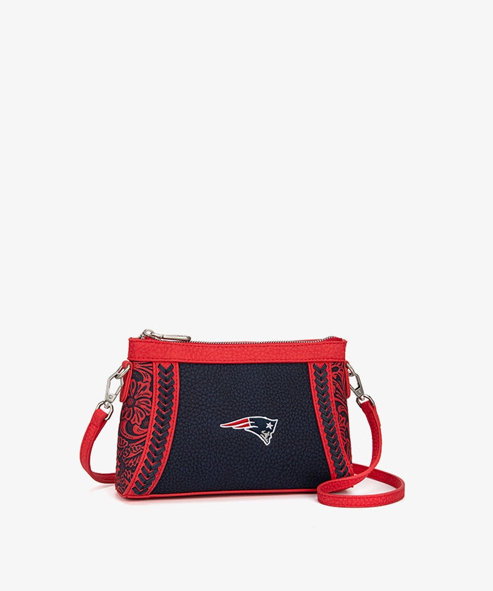 NFL New England Patriots Braided Crossbody Bag