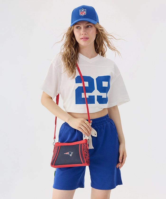 NFL New England Patriots Braided Crossbody Bag
