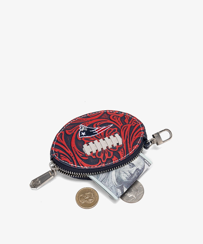 NFL New England Patriots Football Coin Purse
