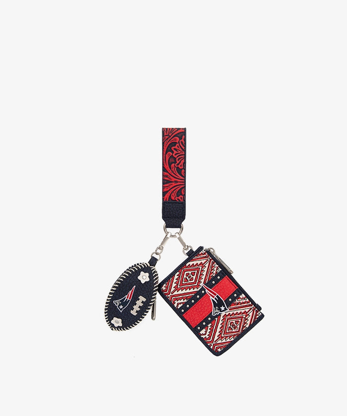 NFL New England Patriots Football Wristlet Set