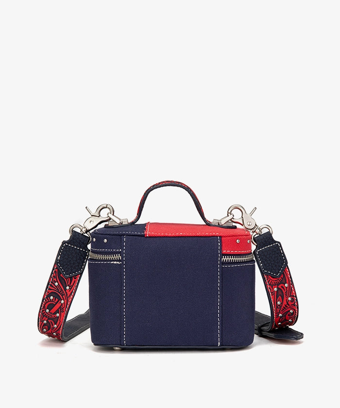NFL New England Patriots Western Canvas Crossbody Bag