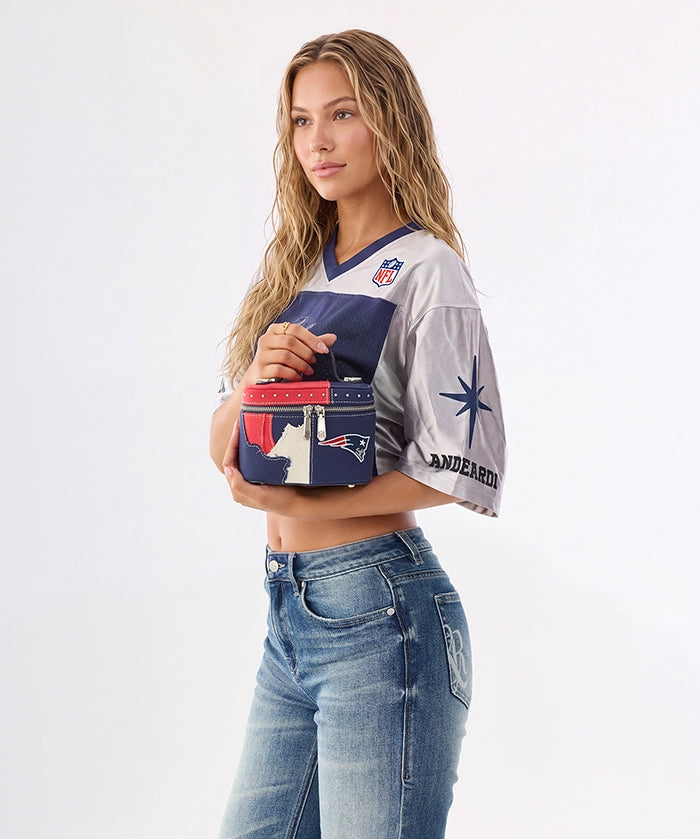 NFL New England Patriots Western Canvas Crossbody Bag