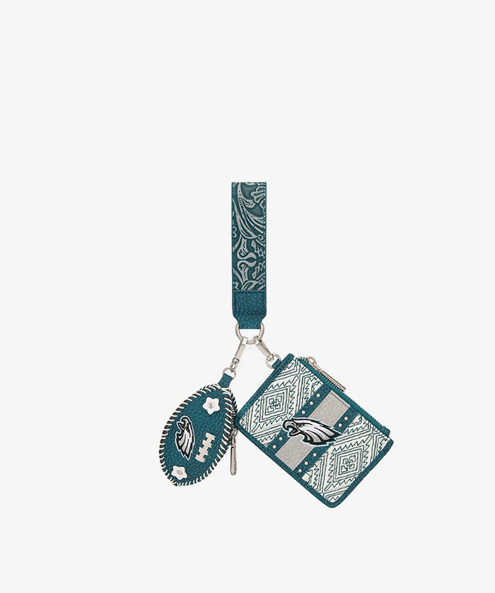 NFL Philadelphia Eagles Football Wristlet Set