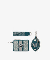 NFL Philadelphia Eagles Football Wristlet Set