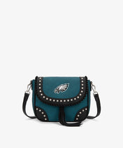NFL Philadelphia Eagles Studded Fringe Flap Crossbody Bag (Pre-Order)