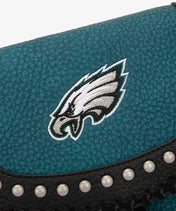 NFL Philadelphia Eagles Studded Fringe Flap Crossbody Bag (Pre-Order)