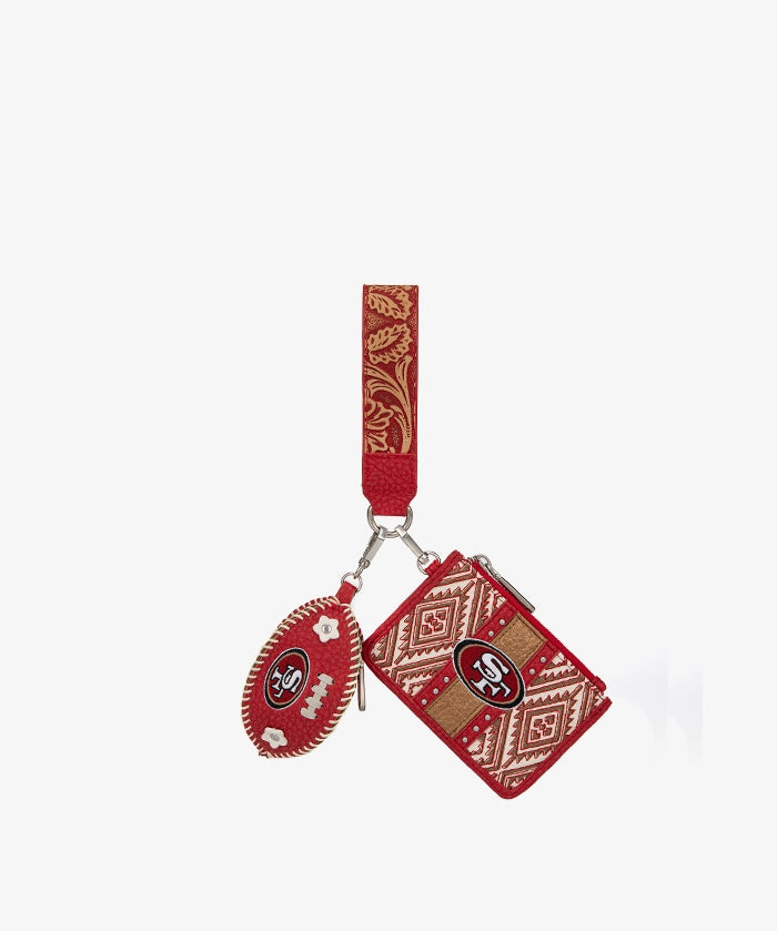 NFL San Francisco 49ers Football Wristlet Set