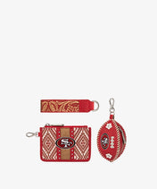 NFL San Francisco 49ers Football Wristlet Set
