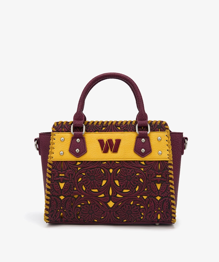 NFL Washington Commanders Floral Tooled Tote Bag
