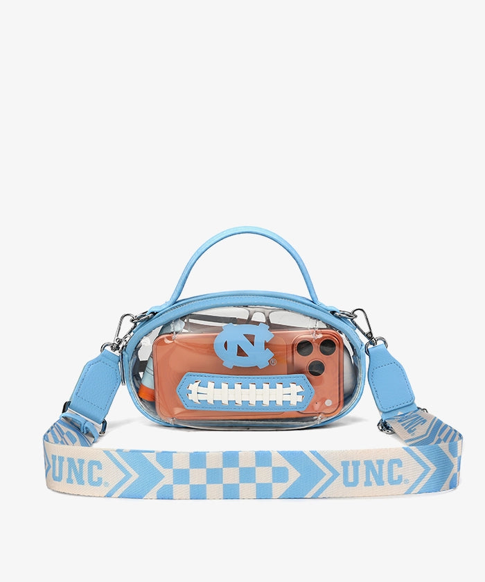 North Carolina Tar Heels Football Clear Crossbody Bag