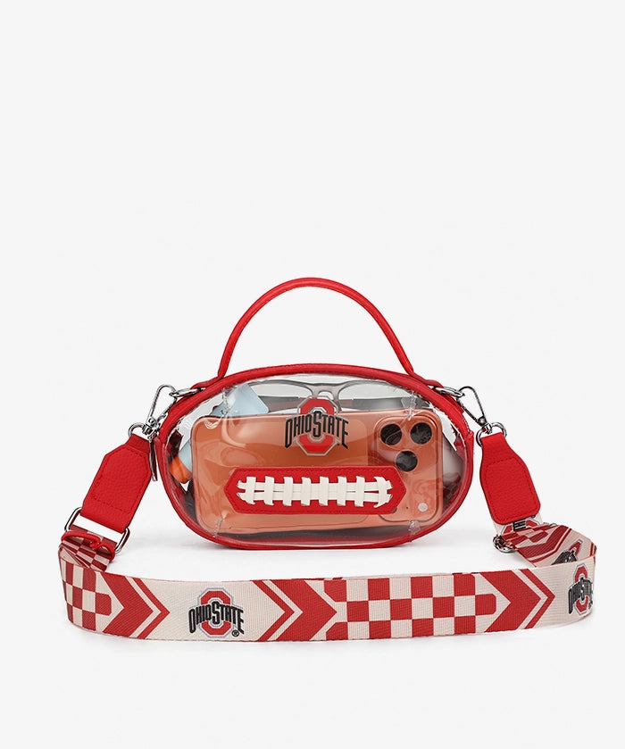 Ohio State Buckeyes Football Clear Crossbody Bag