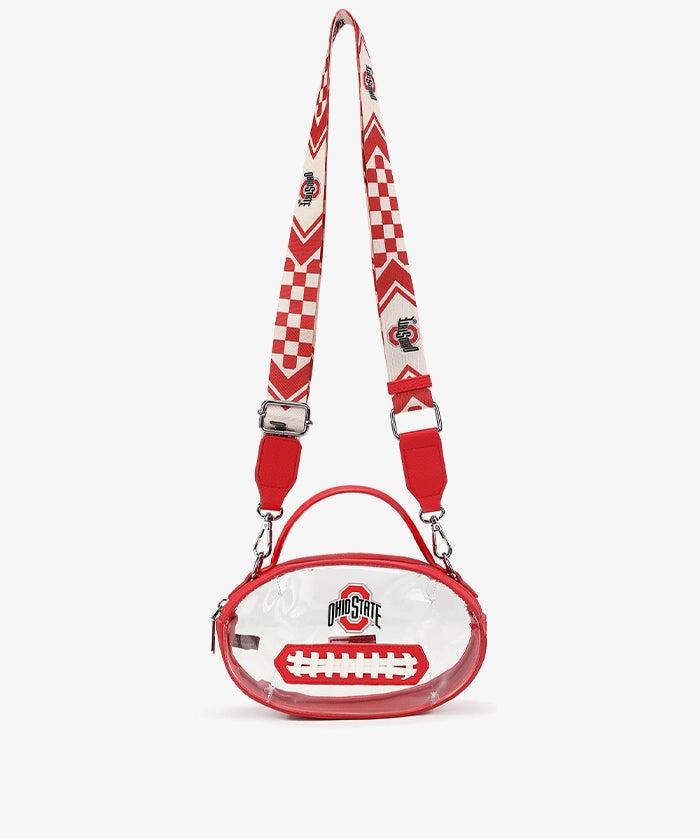 Ohio State Buckeyes Football Clear Crossbody Bag