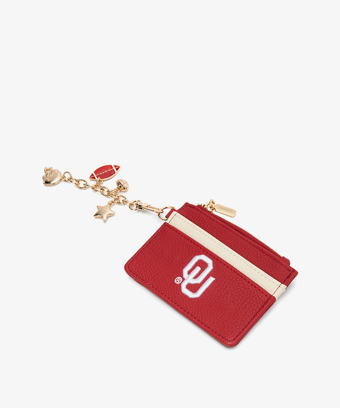 Oklahoma Sooners Card Holder with Football Charm
