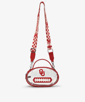 Oklahoma Sooners Football Clear Crossbody Bag