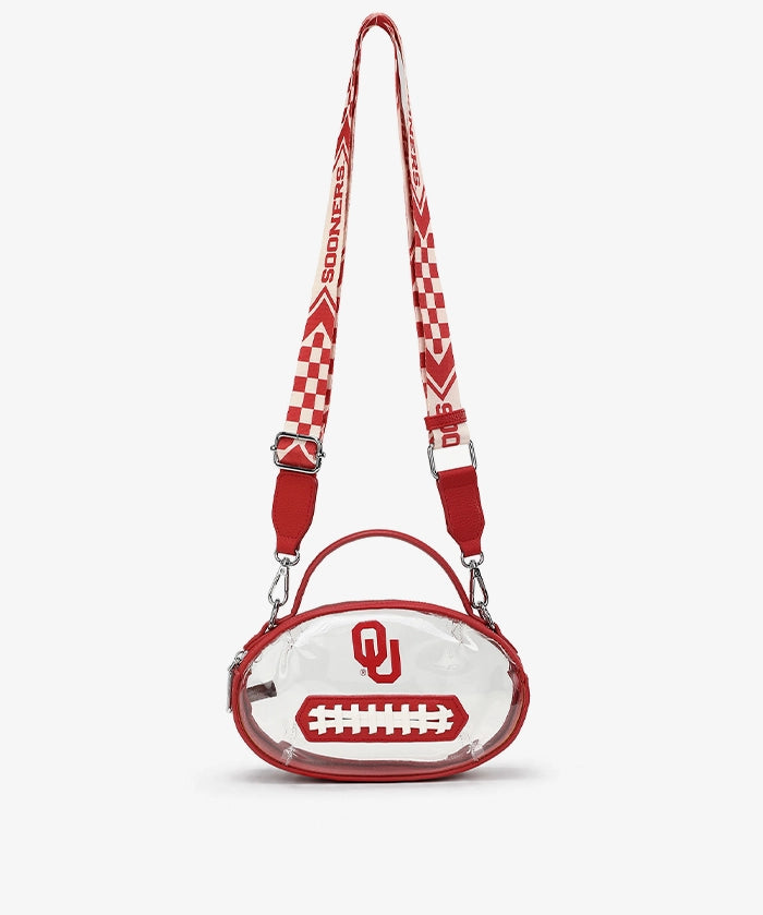 Oklahoma Sooners Football Clear Crossbody Bag