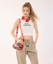Oklahoma Sooners Football Clear Crossbody Bag