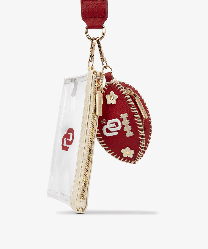 Oklahoma Sooners Football Clear Wristlet Set